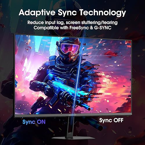 Miniatura 4 de Amzfast - Monitor de juegos de 24 pulgadas 180Hz 200Hz FHD 1080p, monitor de computadora, sincronización adaptativa de 1 ms, 30001, pantalla HDR