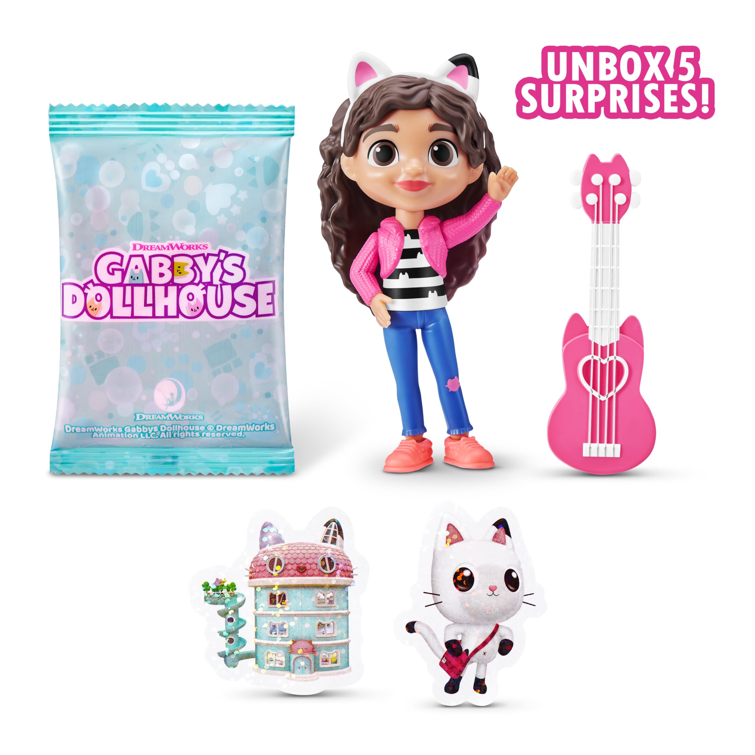 5 Surprise Gabby's Dollhouse by ZURU (2 Capsule), Toy Figures