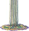 24 Pack Mardi Gras Bead Necklace Bulk 33