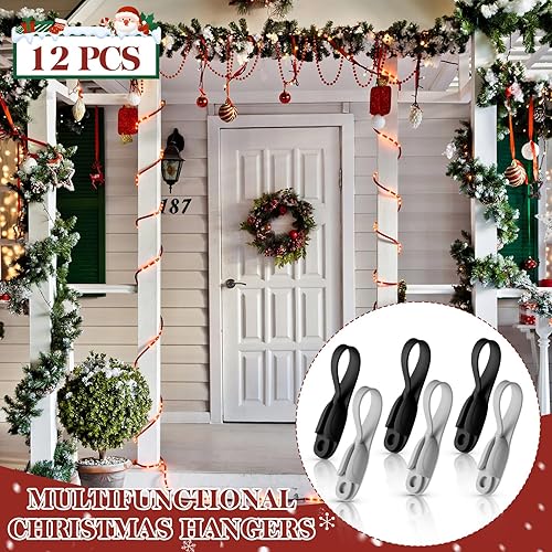 Miniatura 47 de 12 piezas de guirnalda de Navidad para manto de cuerda, organizador de cables para electrodomésticos, organizador autoadhesivo de silicona adhesiva