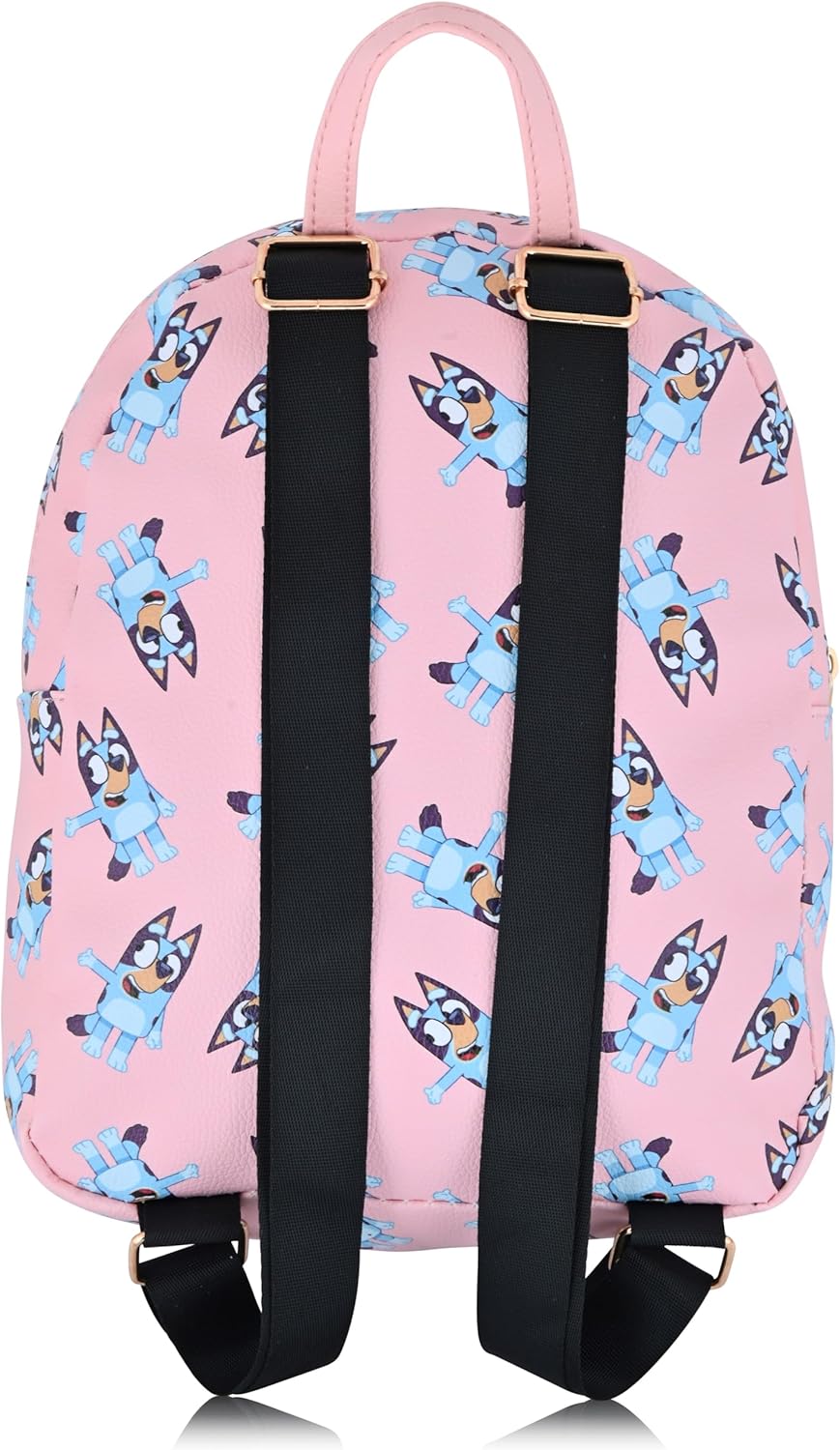 Fast Forward Bluey Backpack for Boys, Girls, Women, Men, Unisex | Cute PU Leather 10" Bluey Mini Backpack Purse Shoulder Purse | Bluey Bag and Bluey Accessories - Image 3