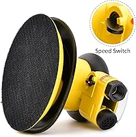 Vista 4 de Lijadora de palma orbital aleatoria de aire profesional, lijadora neumática de doble acción, baja vibración, alta resistencia