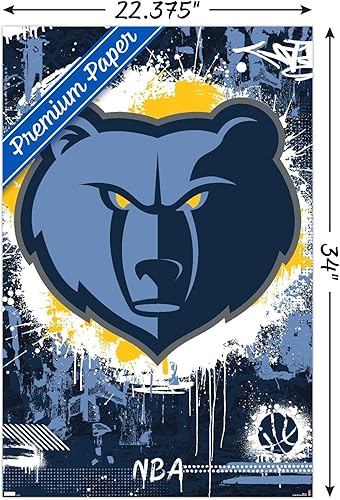 Miniatura 3 de Trends International NBA Memphis Grizzlies - Póster de pared con logotipo Maximalist 23, 22.37 x 34.00 pulgadas, versión premium sin marco