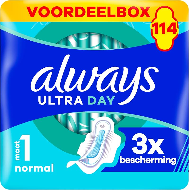 Always Absorventes femininos Gr. 1 Normal, pacote com 114 unidades