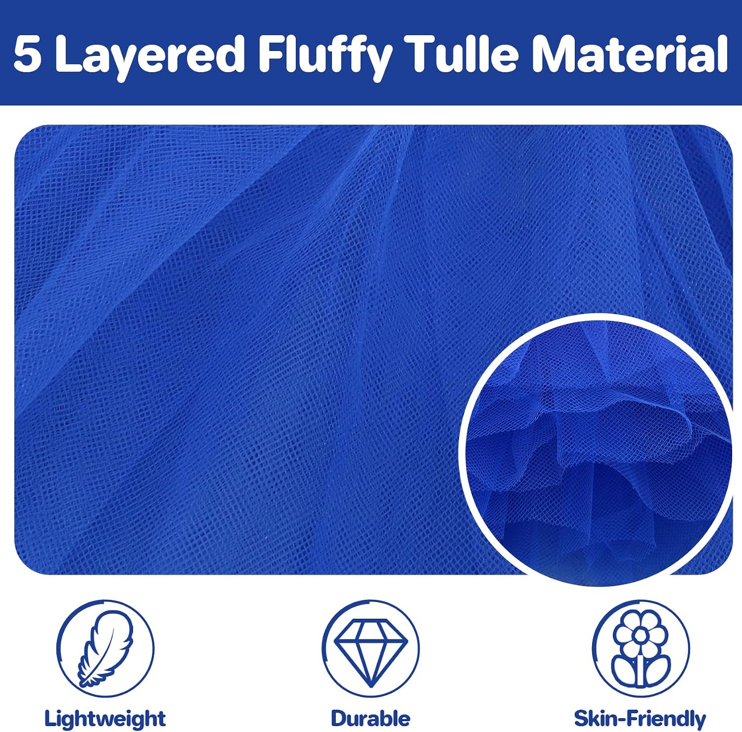 qikqik Tutus for Women 5 Layers Fluffy Skirt Adult Tutu Skirts for Women Tulle Skirt Halloween Tutu Costumes Woman 80s Tutus