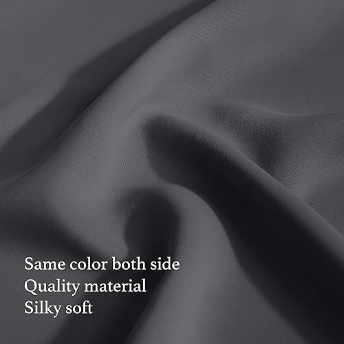 Vista 163 de NICETOWN Paneles de cortina opacas para ventanas pequeñas, con aislamiento térmico, oscurecimiento de habitación, bolsillo para barra, para cubrir