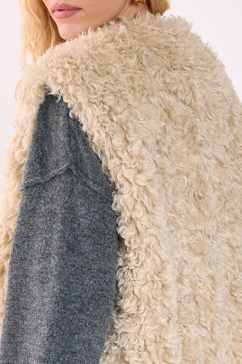 Nasty Gal Curly Faux Fur Gilet