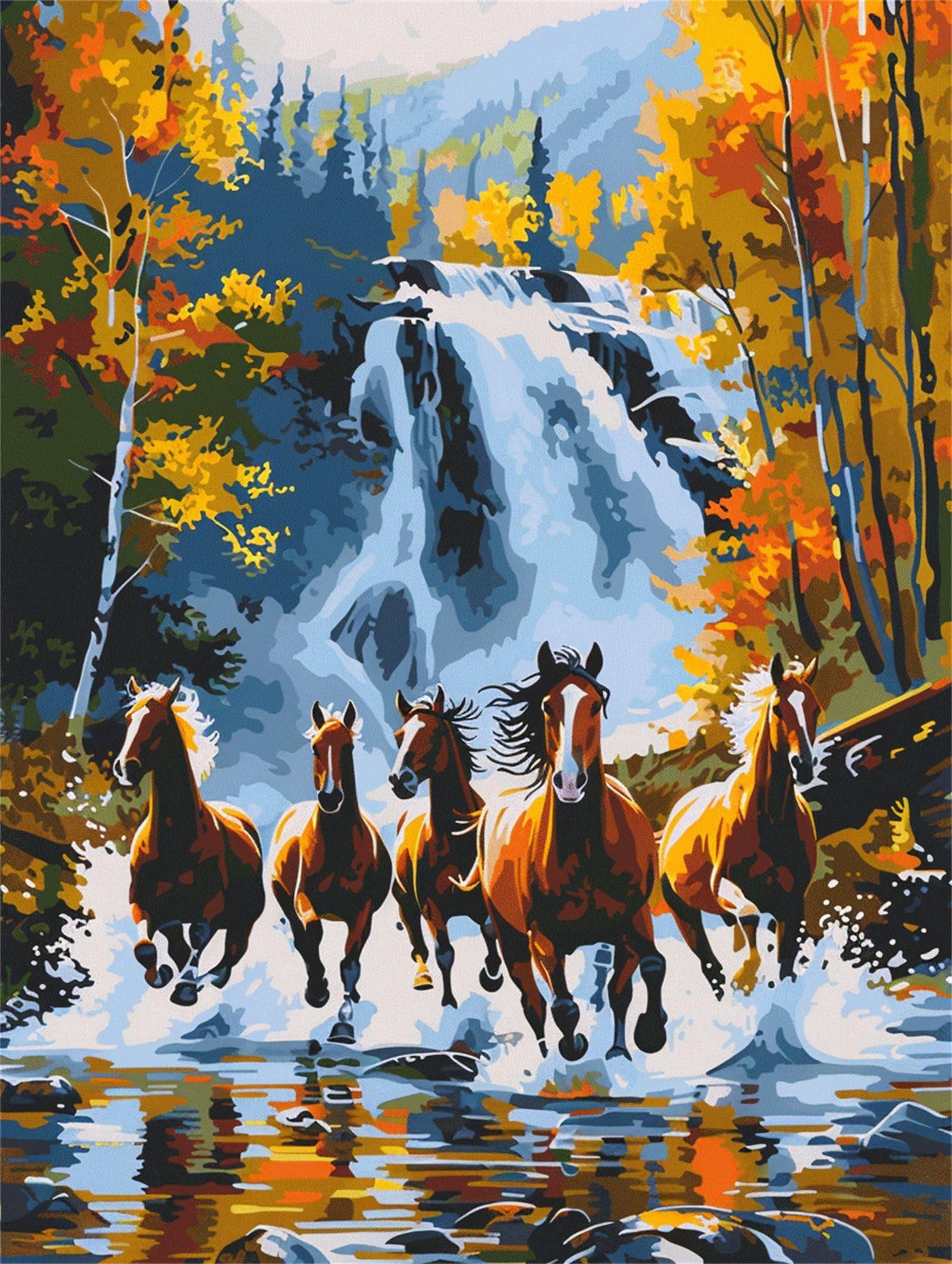 Malowanie po numerach, dla dorosłych na jesień, z ramką, 91 x 112 cm, koń po numerach, zestawy dla dzieci, początkujących, z pędzlami akrylowymi, rysunek pigmentu, zrób to sam obraz olejny według