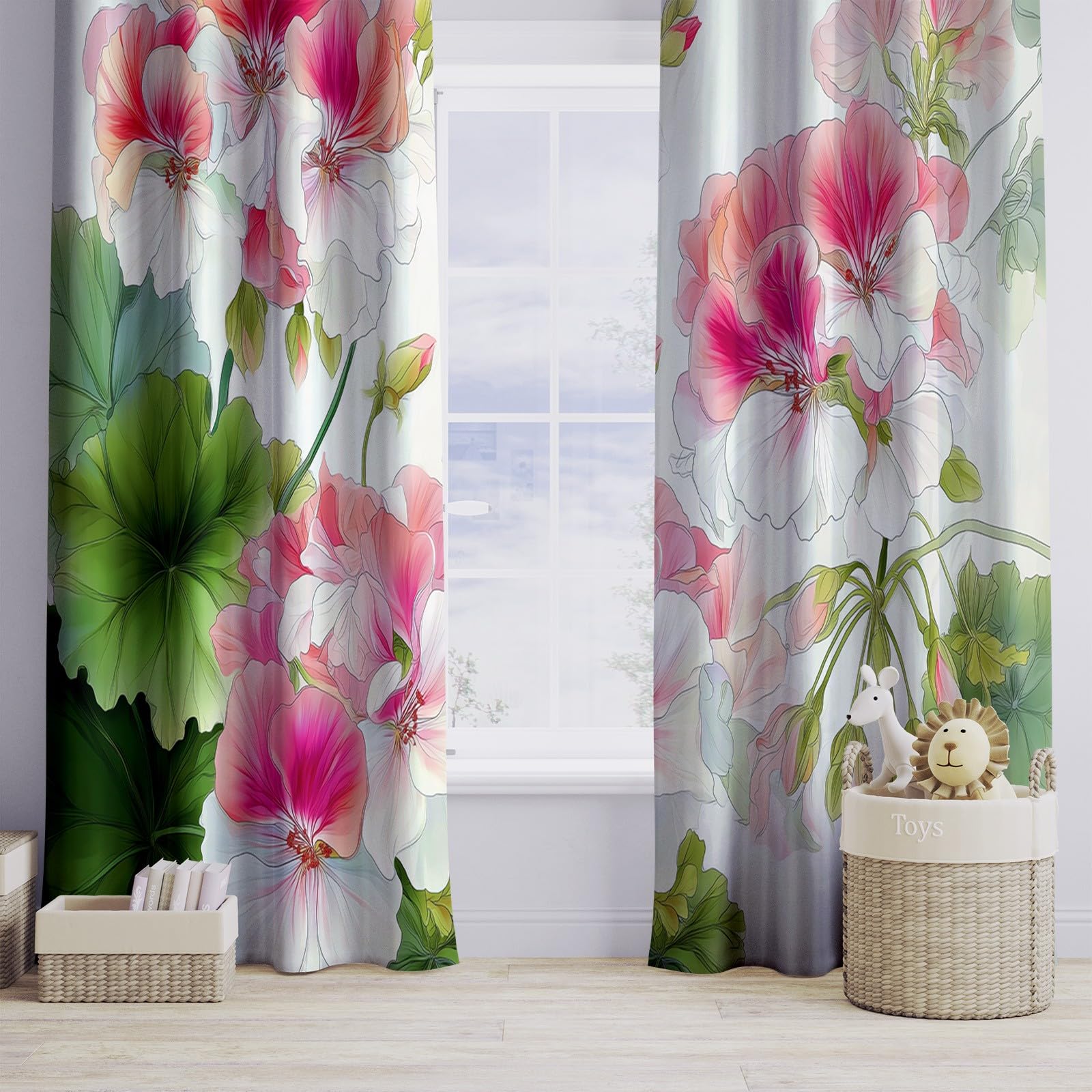 Zasłony zaciemniające do salonu 2 sztuki 117 cm x 229 cm przelotki termoizolacyjne na zimno i ciepło, tradycja kwiatowa w kształcie liści, okno wystrój domu do sypialni kuchni salonu dziecka biały