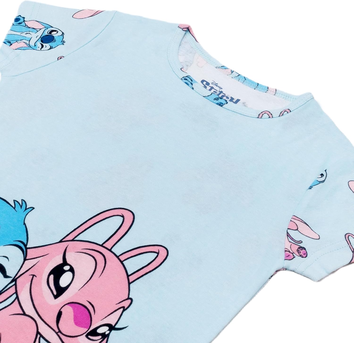 Disney Lilo & Stitch Girls' 6-Piece Cotton Pajama Set, Matching Snug-fit Shirt & Pants, Soft & Cute for Kids - Image 4