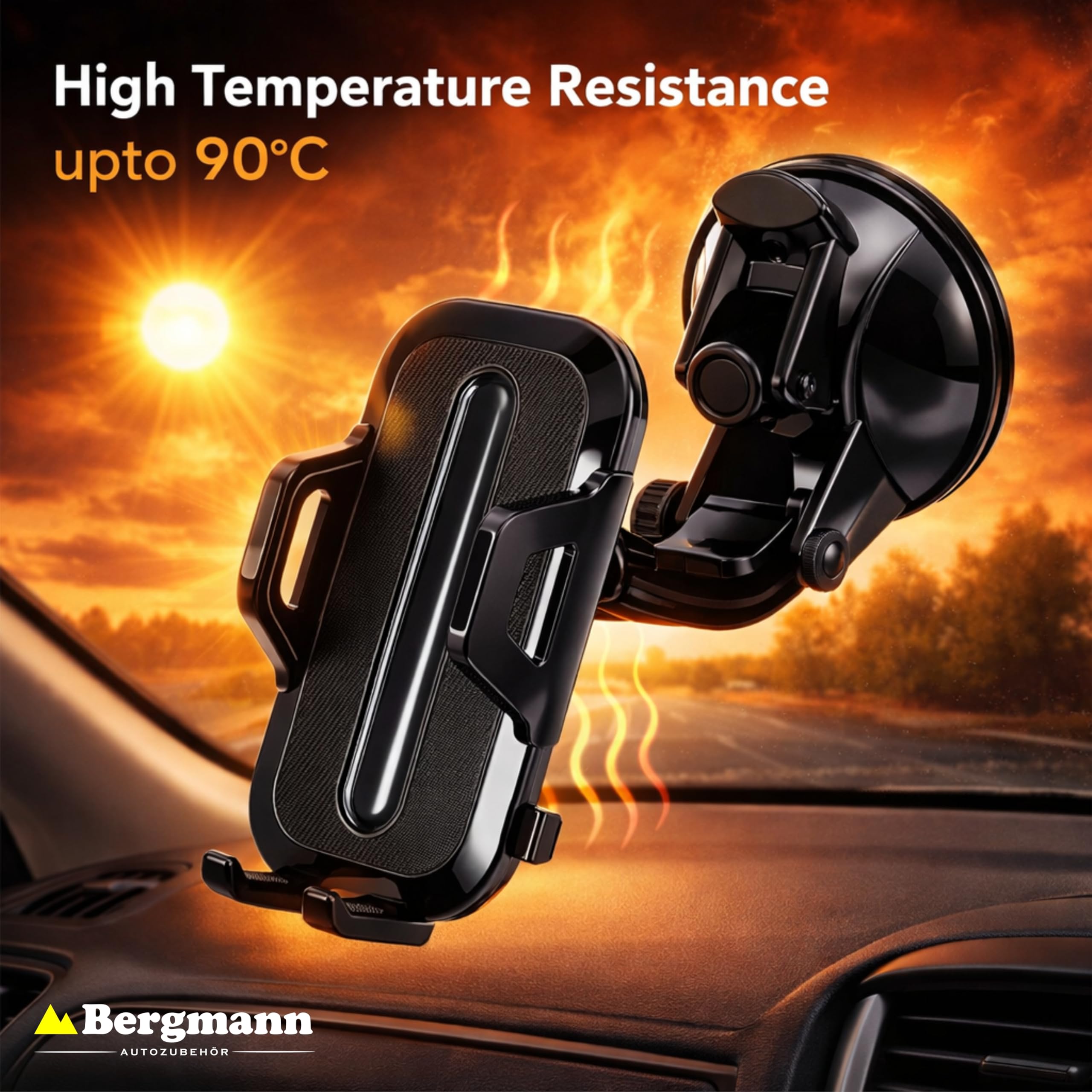 Bergmann SuperGrip Mobile Holder for Car Windshield & Dashboard