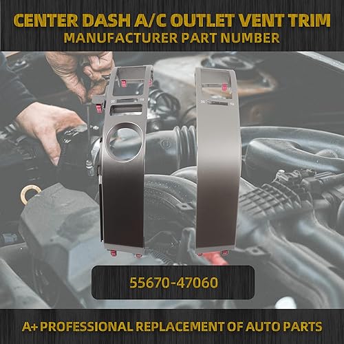 Miniatura 2 de Dasbecan Par de paneles centrales de aire acondicionado para salpicadero de aire compatible con Toyota Prius 2006 2007 2008 2009 1.5L Reemplazan #