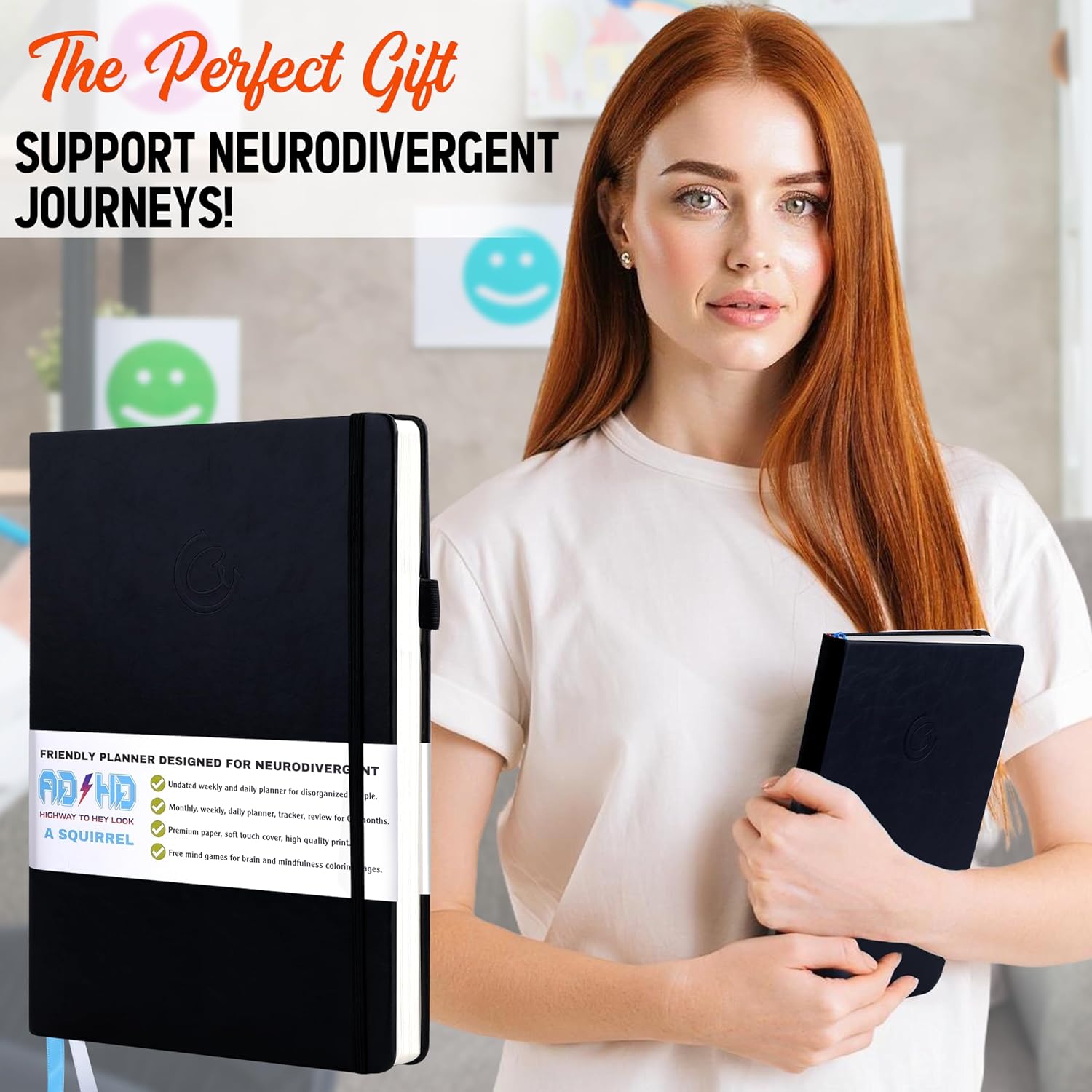 ADHD Planner for Adults - The 4 Month Undated Monthly Weekly Daily Focus and Productivity Planner Organizer Notebook for Neurodivergent Brains - Gifts for Men and Women with ADD