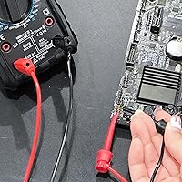 Vista 7 de Goupchn Kit de cables de prueba de multímetro de silicona, 25 piezas con juego de sondas afiladas de precisión chapado en oro reemplazable, clips