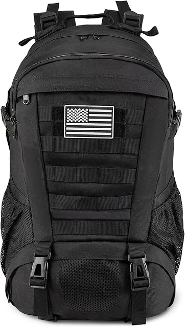 Jueachy Military Tactical Backpack Molle Waterproof, Multifunctional Army Assult Rucksack for Mens & Womens, 30L 45L Large Capacity Backpack, for Trekking Hiking Travel Camping Mountaineering School