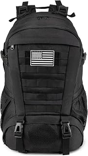 Jueachy Tactical Backpack for Men Hiking Day Pack Molle Military Rucksack Waterproof 30L EDC Bag with USA Flag Patch