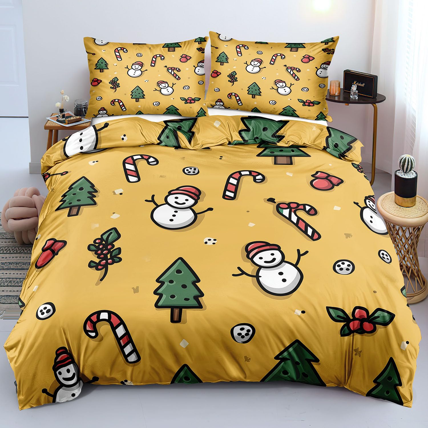 Housse de couette Noël 240x220 pour créer une ambiance cocooning et magique dans votre chambre