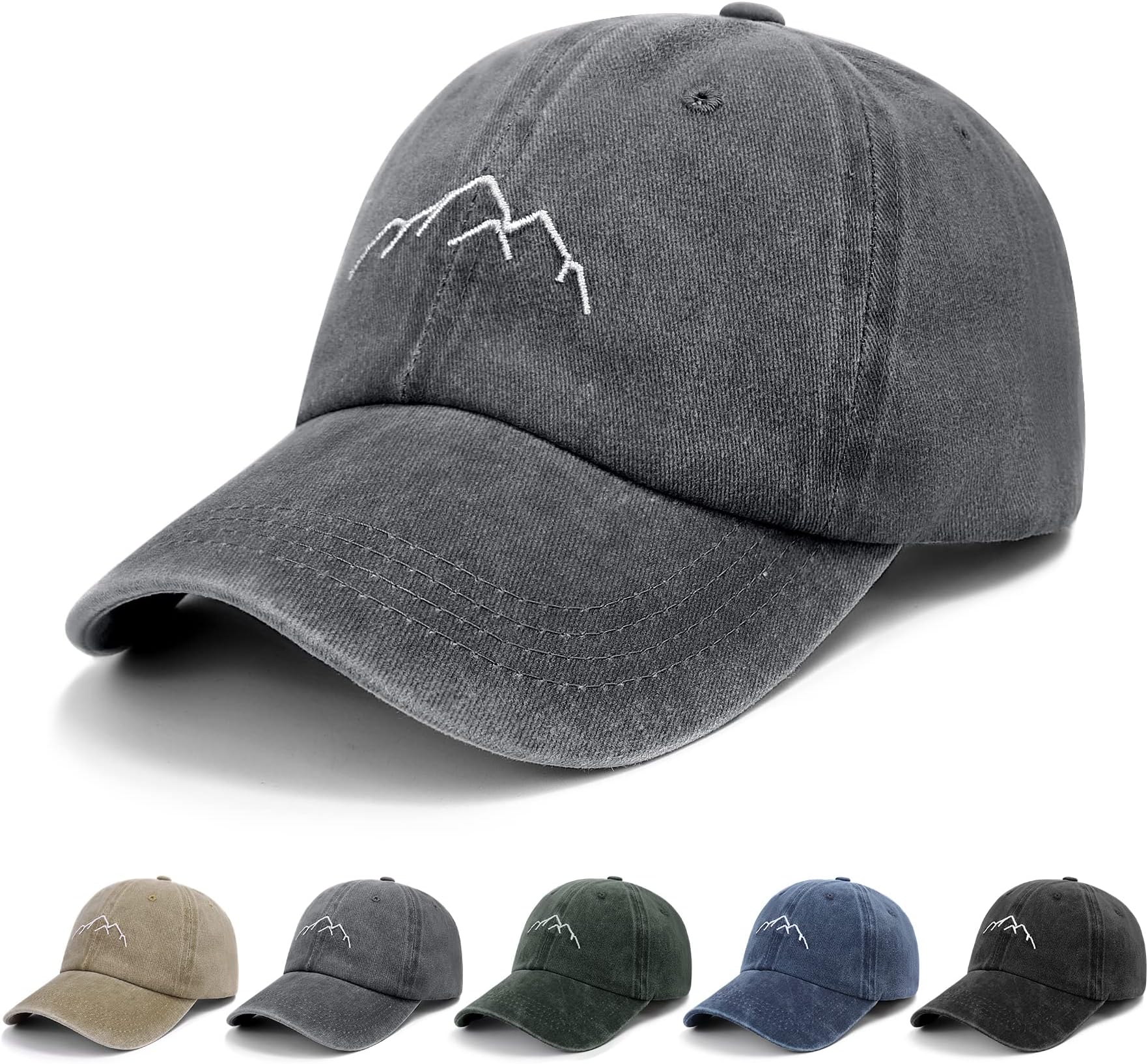 YouGa Baseball Cap Mens - Vintage Washed Dad Caps Adjustable Cotton