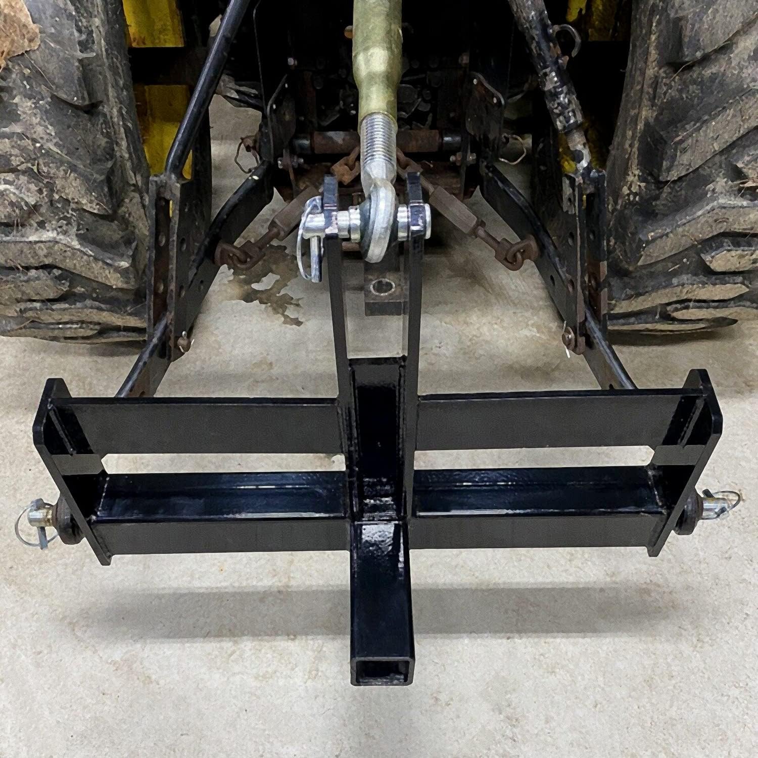 Garvee 3 Point Trailer Hitch 2" Receiver and Towing Ball Hitch with Hook Heavy Duty Cat.1 Tractor Drawbar 3Pt Quick Hitch Attachment for Kubota, Category 1 Subcompact Tractor Farm Equipment
