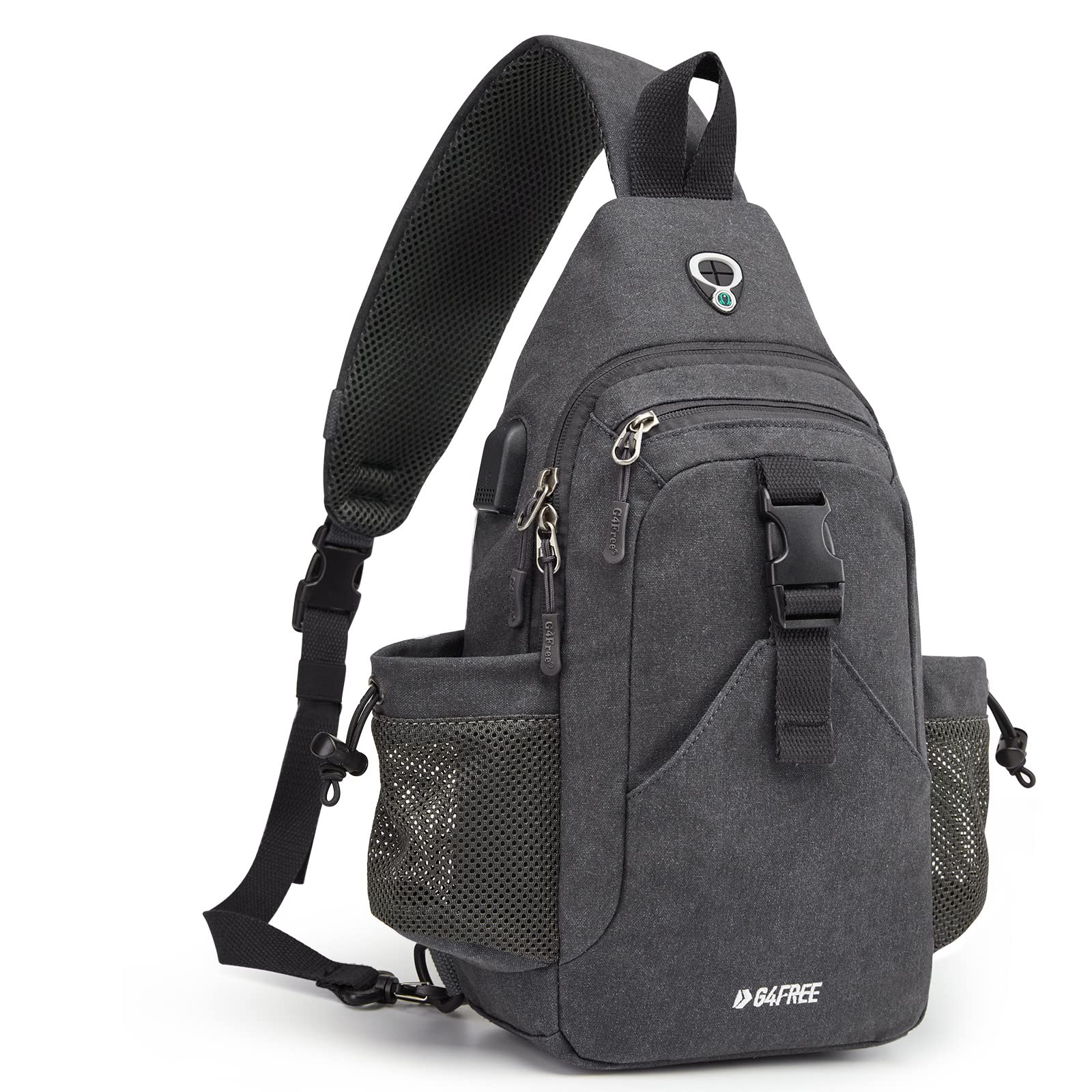 G4Free Canvas Brusttasche Schultertasche Sling Bag Herren Damen für