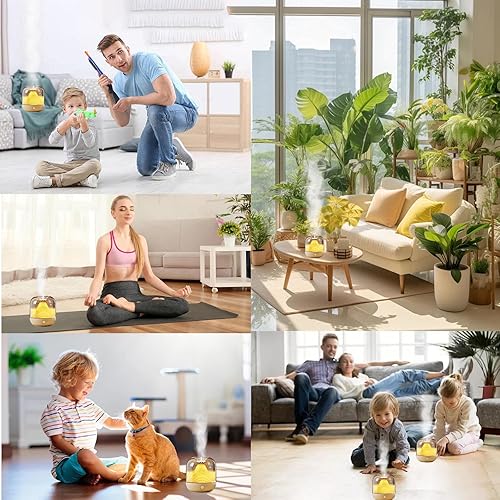 Miniatura 7 de Landscape Design - Mini humidificador para dormitorio, humidificador pequeño de 23.7 fl oz para dormitorio, humidificador recargable por USB para