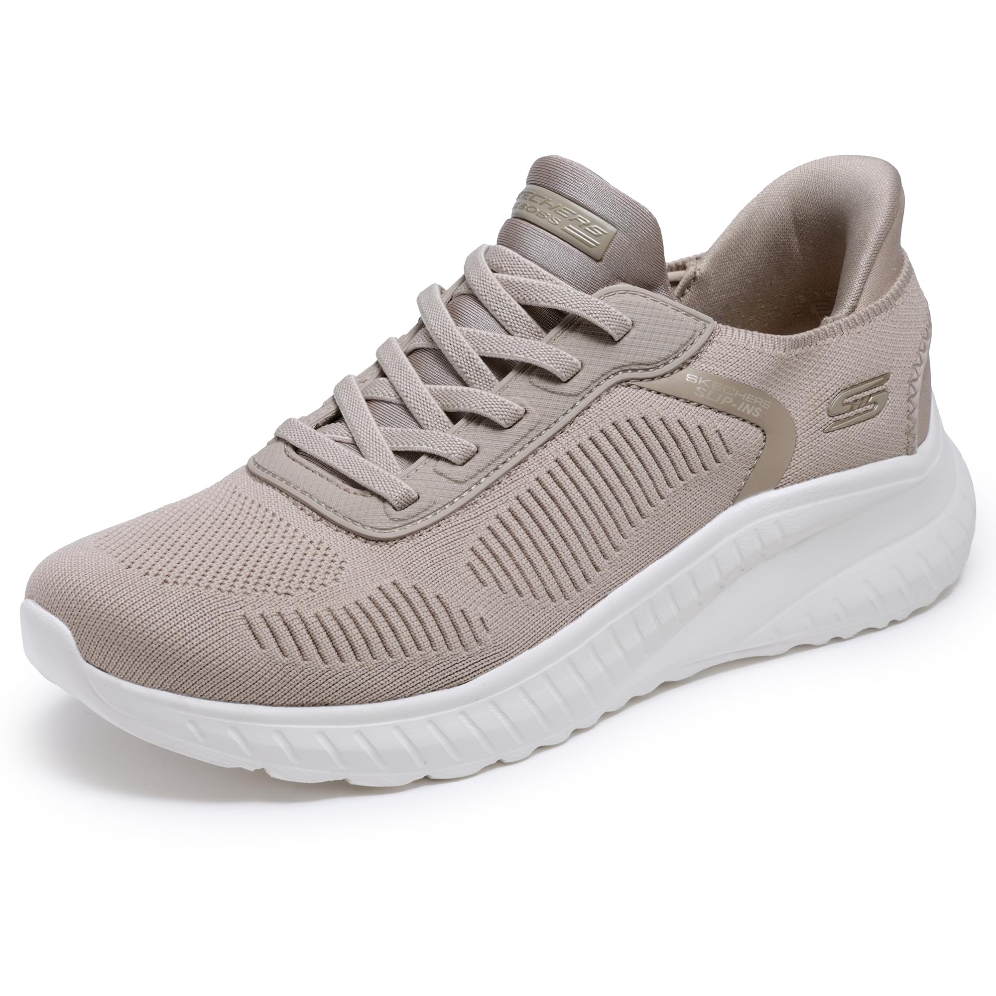 Skechers Damen Sneaker – Current Muse Taupe Textile, EU 37