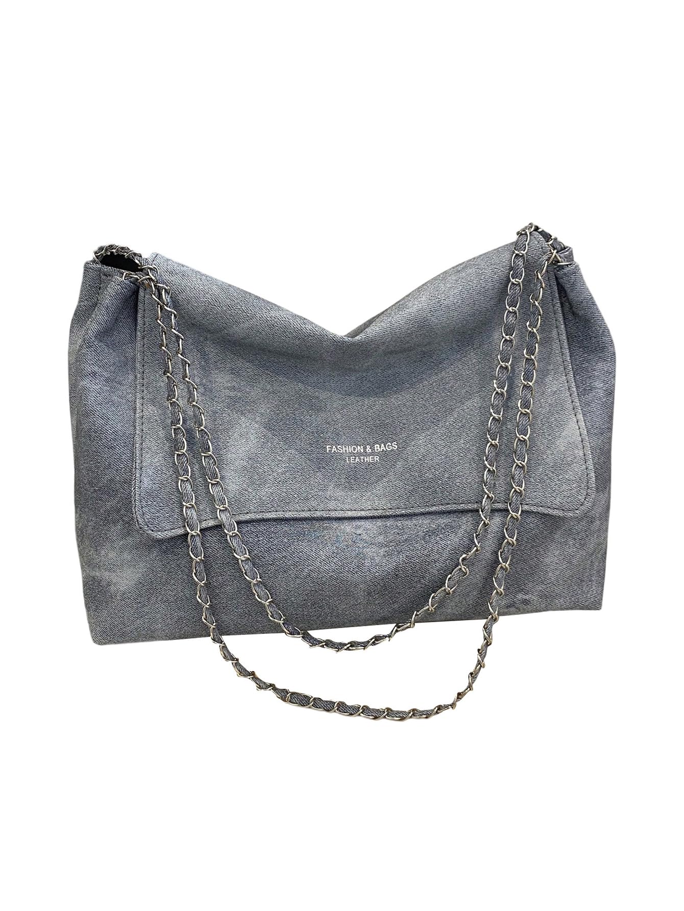 SweatyRocks Women's PU Leather Flap Shoulder Bags Chain Strap Underarm Handbag