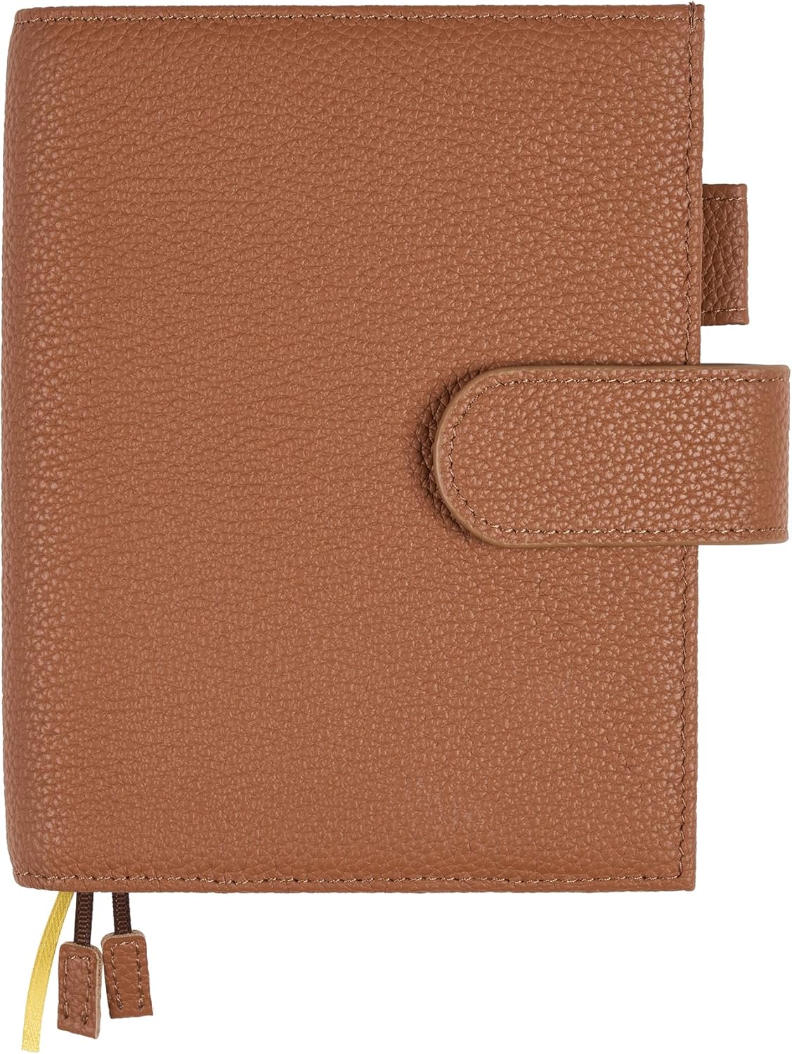 Genuine Leather Cover for A6 Notebooks, Fits Hobonichi Techo Original,Midori MD Planners, Leuchtturm1917 and Stalogy with Pen Loop, Card Slots, Side Pockets, Back Pocket and Bookmarks (Brown)