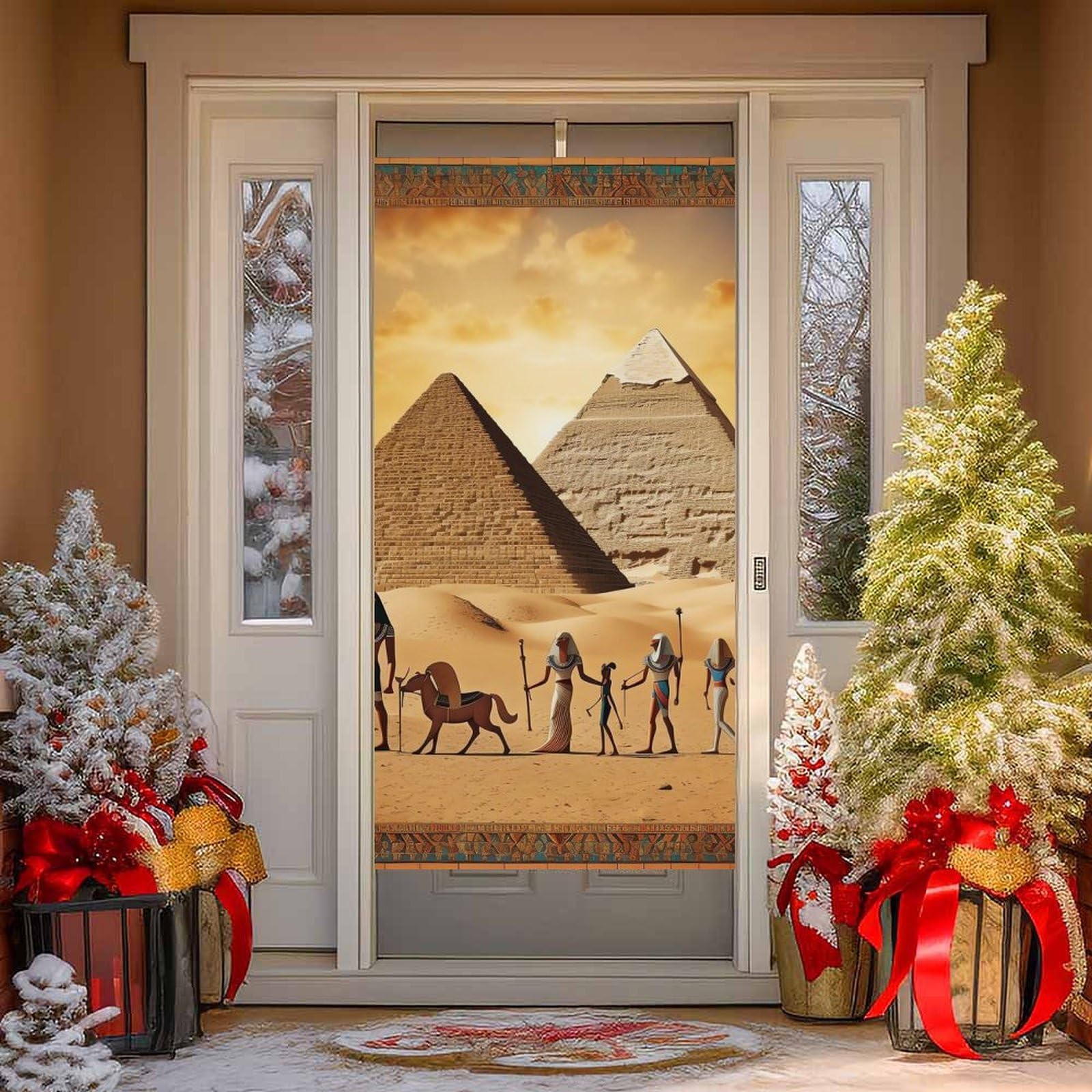 NTVOWPZO Ancient Egypt Door Curtains for Doorway Privacy Dividers Door Banner Blackout Curtains Fabric Door Window Curtain for Home Bedroom Kitchen Decor 35.4x70.9 in Decorative Banner