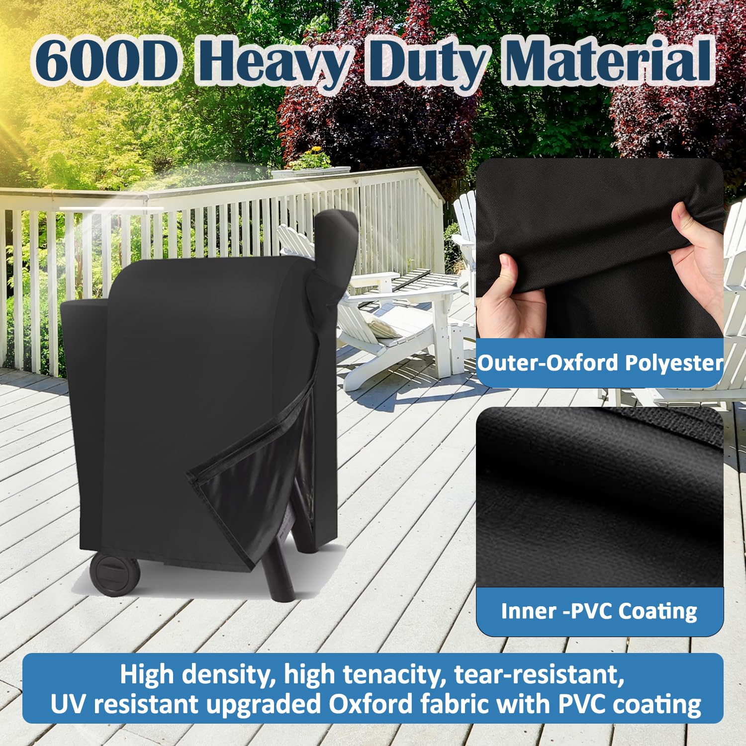 Grillabdeckung Mit Reißverschluss Für Traeger Pro 22 & 575 - Wasserdicht & UV-beständig