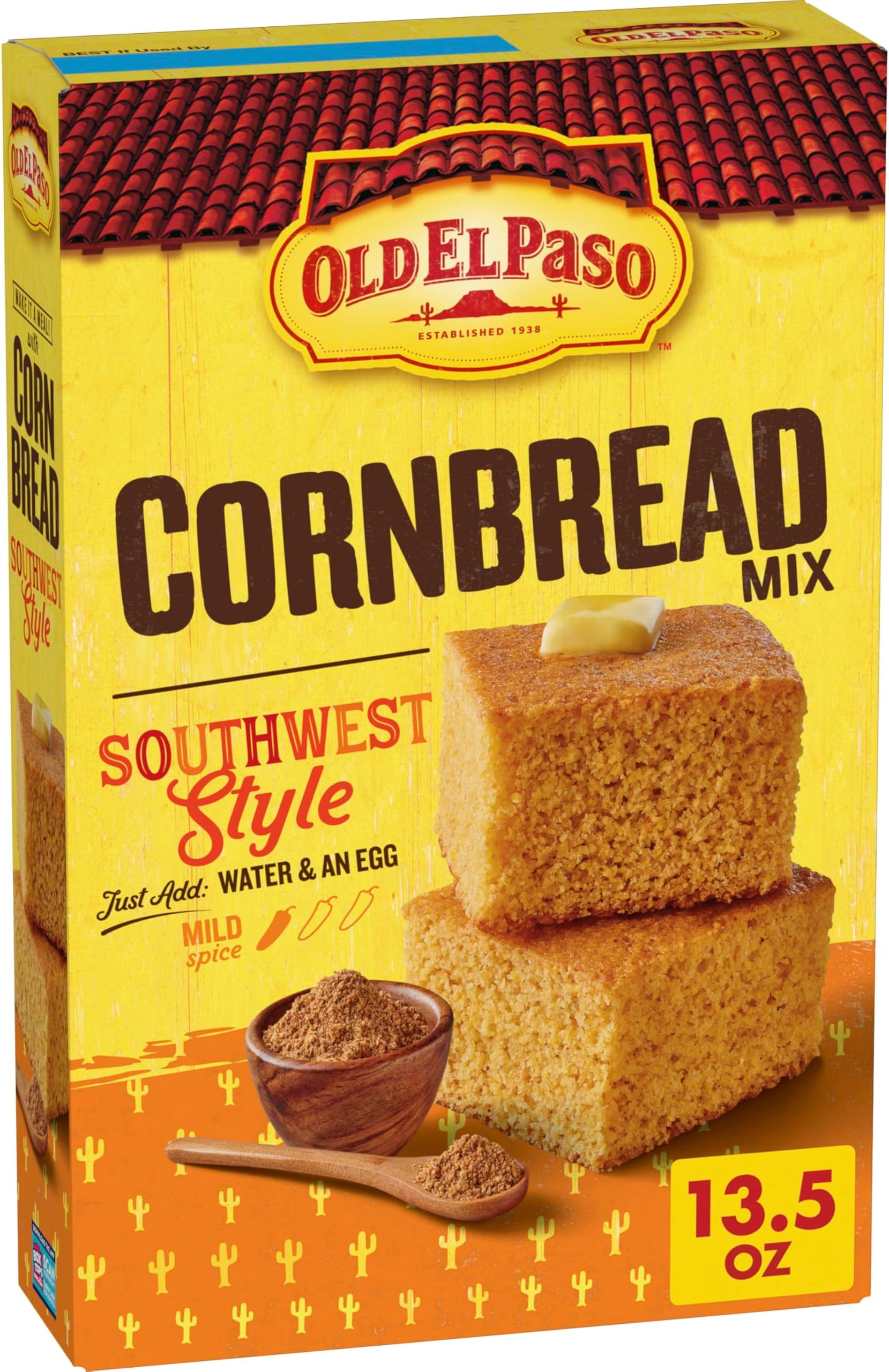 Cornbread Mix, Southwest Style, Baking Mix, 13.5 oz