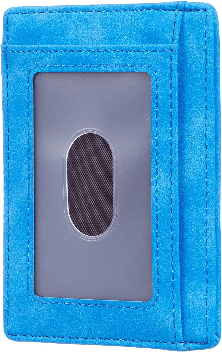 Travelambo Front Pocket Minimalist Leather Slim Wallet RFID Blocking Medium Size (Black Cros) at  Men’s Clothing store