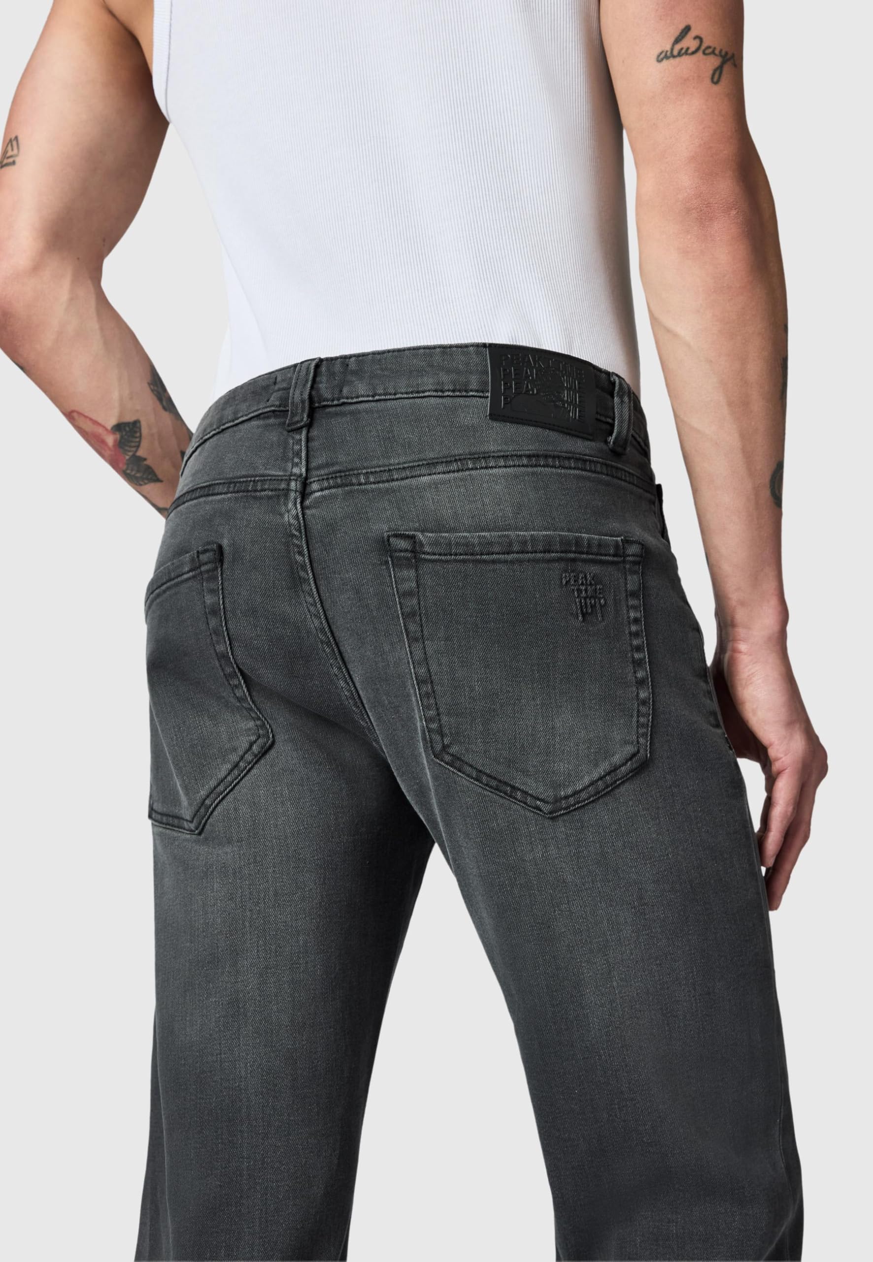 Peak Time Herren Straight Jeans Mid Waist elastische 5-Pocket Denim mit Bio-Baumwolle (GOTS Zertifiziert) Orbis
