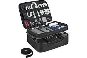 BAGSMART Travel Electronics Organizer, Flexible Cable Storage Bag