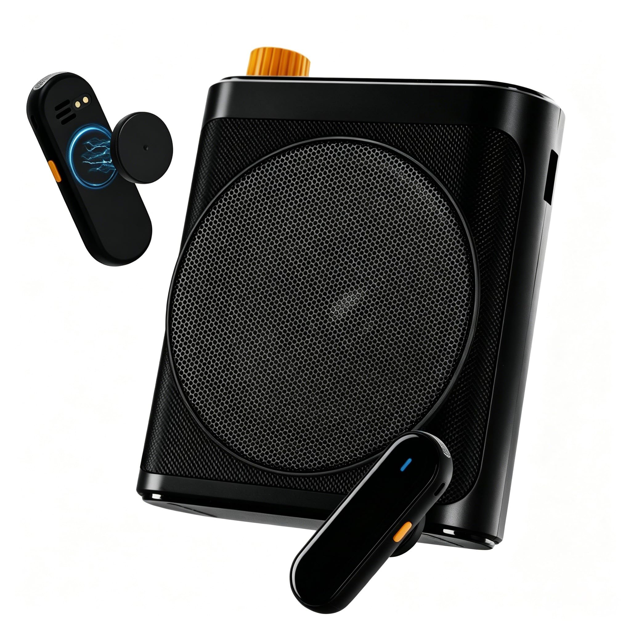 Tearstone Voice Amplifier with Wireless Magnetic Lavalier Microphone, Bluetooth Portable Rechargeable Speaker, 2 Mics for Teachers, Classroom, Yoga, Meetings, Speeches-Black-picture-15