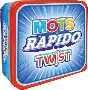 FoxMind Games: Mots Rapido Twist, Version FR de Speedy Words, jeu de Cartes avec des mots, ambiance Party, Format Compact. 2-5 joueurs, 8 ans et Plus.