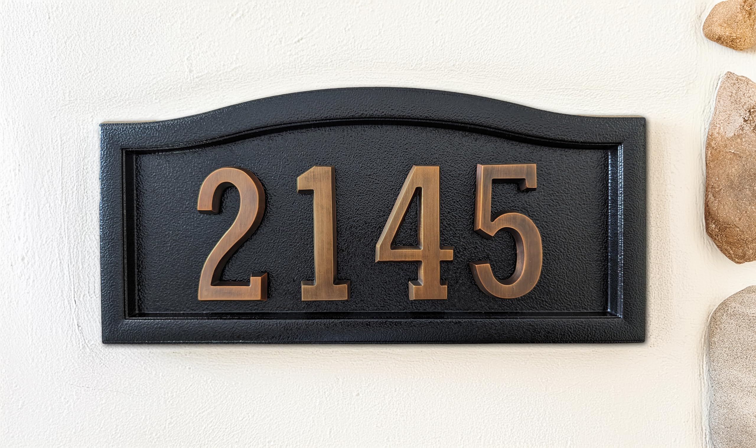 Gaines Manufacturing SoftCurve Address Plaque - Black