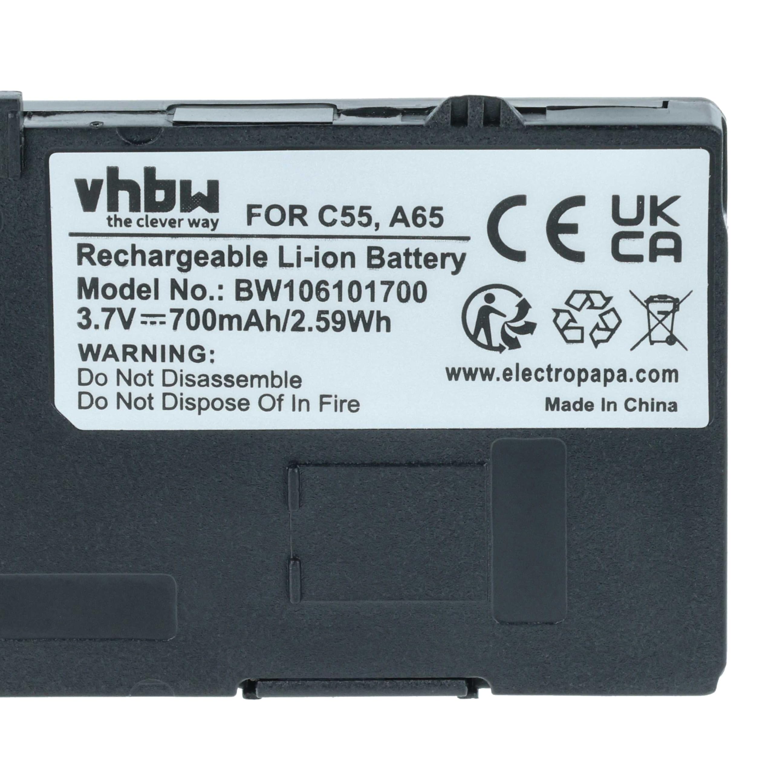 vhbw 2 x bateria kompatybilna z Siemens Gigaset SL3, SL37H, SL2 Professional, SL37, SL370, SL375 telefon stacjonarny bezprzewodowy (700mAh, 3,7V, Li-Ion)