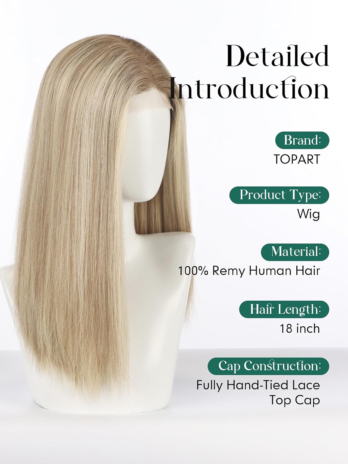 7x4 HD Swiss Lace Front Wig for White Women, Blonde Straight 100% Remy Human Hair Bob Wig for Daily Use (18 Inch)