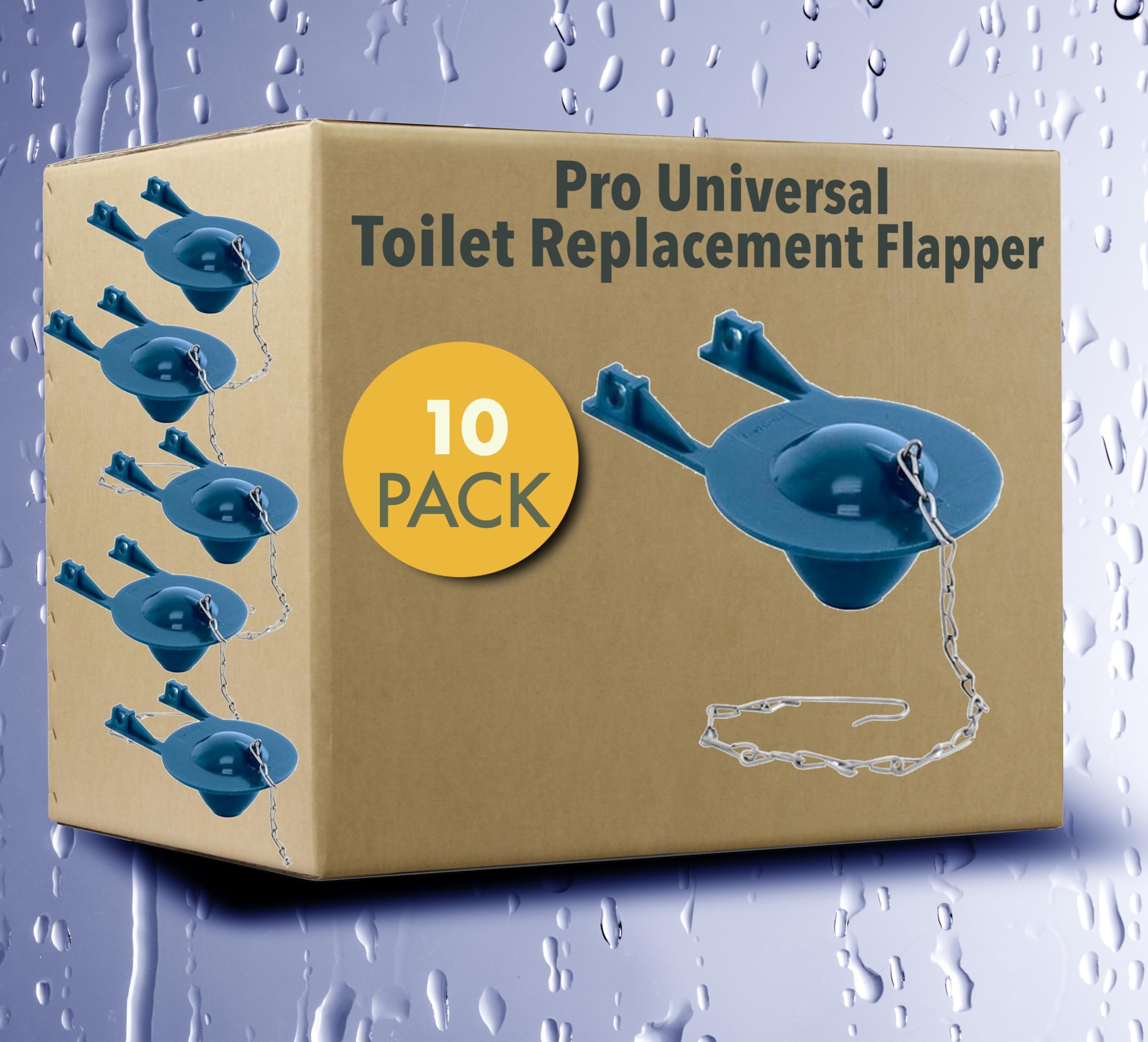 Pro 10 Pack Replacement Flappers Universal Eastman Toilet 2