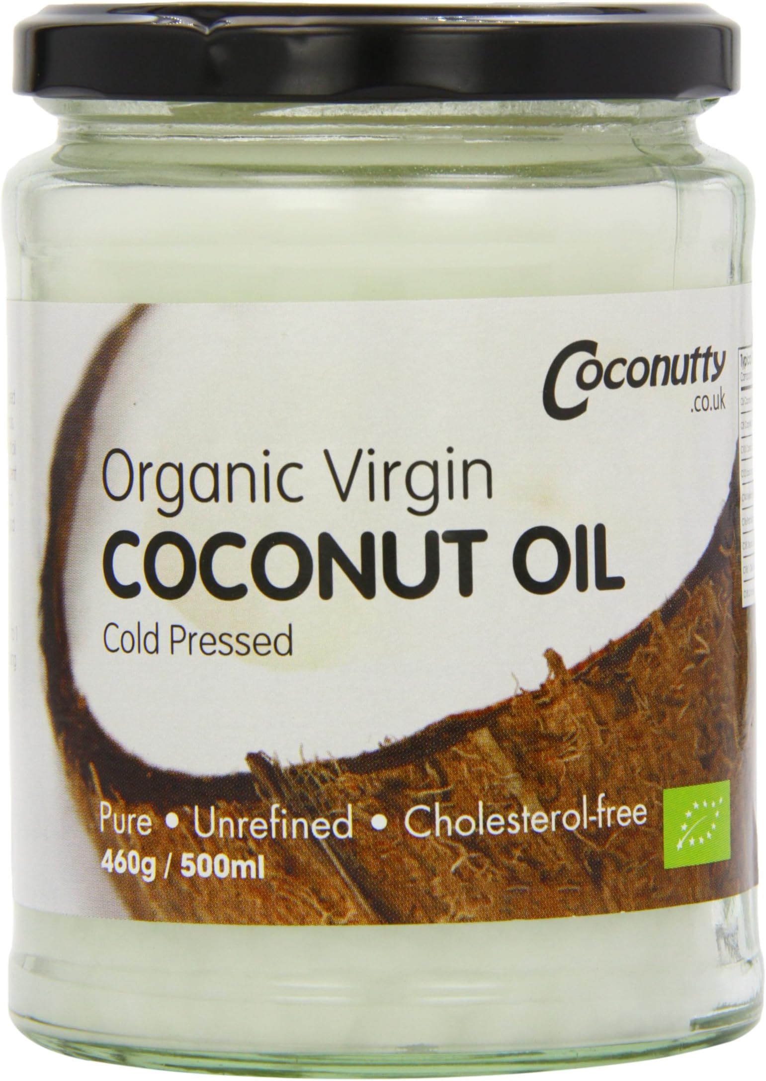 Organic Virgin Coconut Oil 500ml Cold Pressed, COCONUTTY