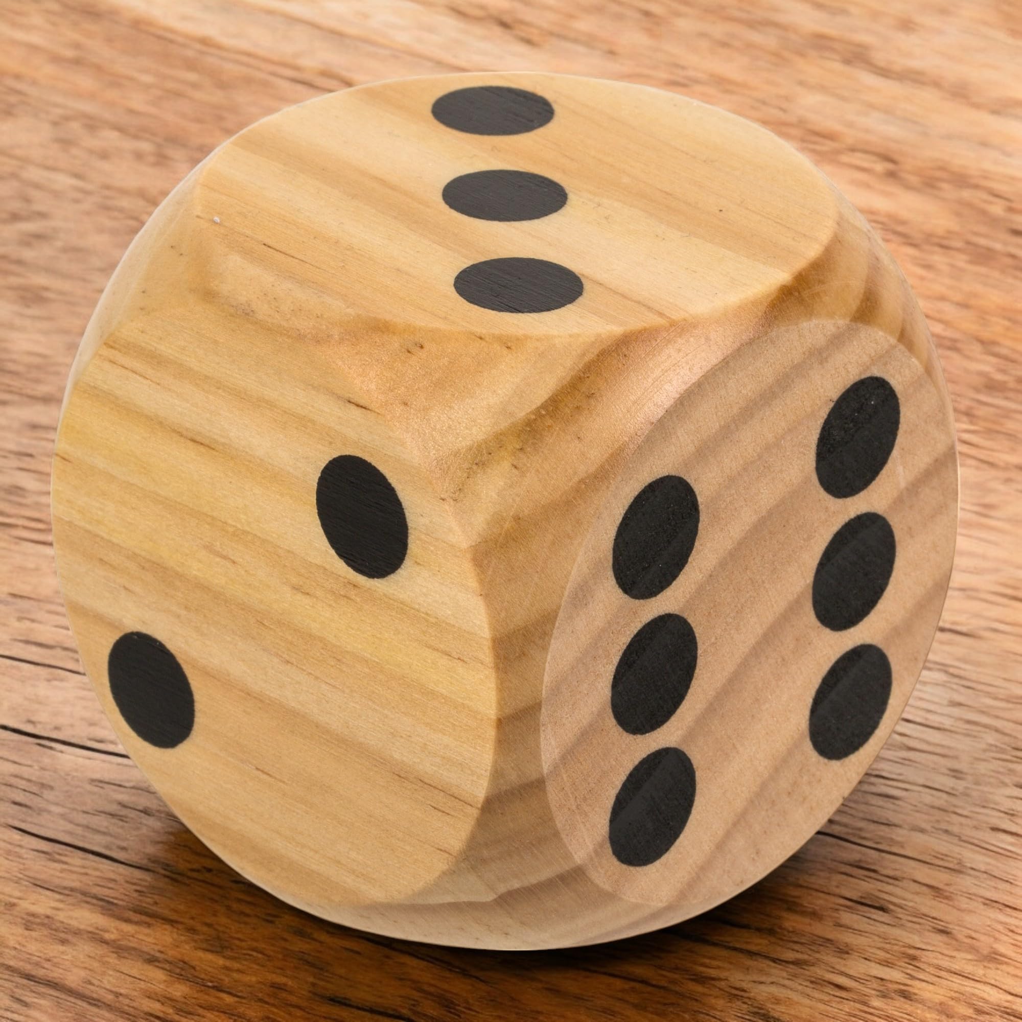 Große Holzwürfel Für Den Garten – 5 Würfel, 2,1 Zoll, Mit Punktekarte Und Aufbewahrungsbox, Für Outdoor-Spiele