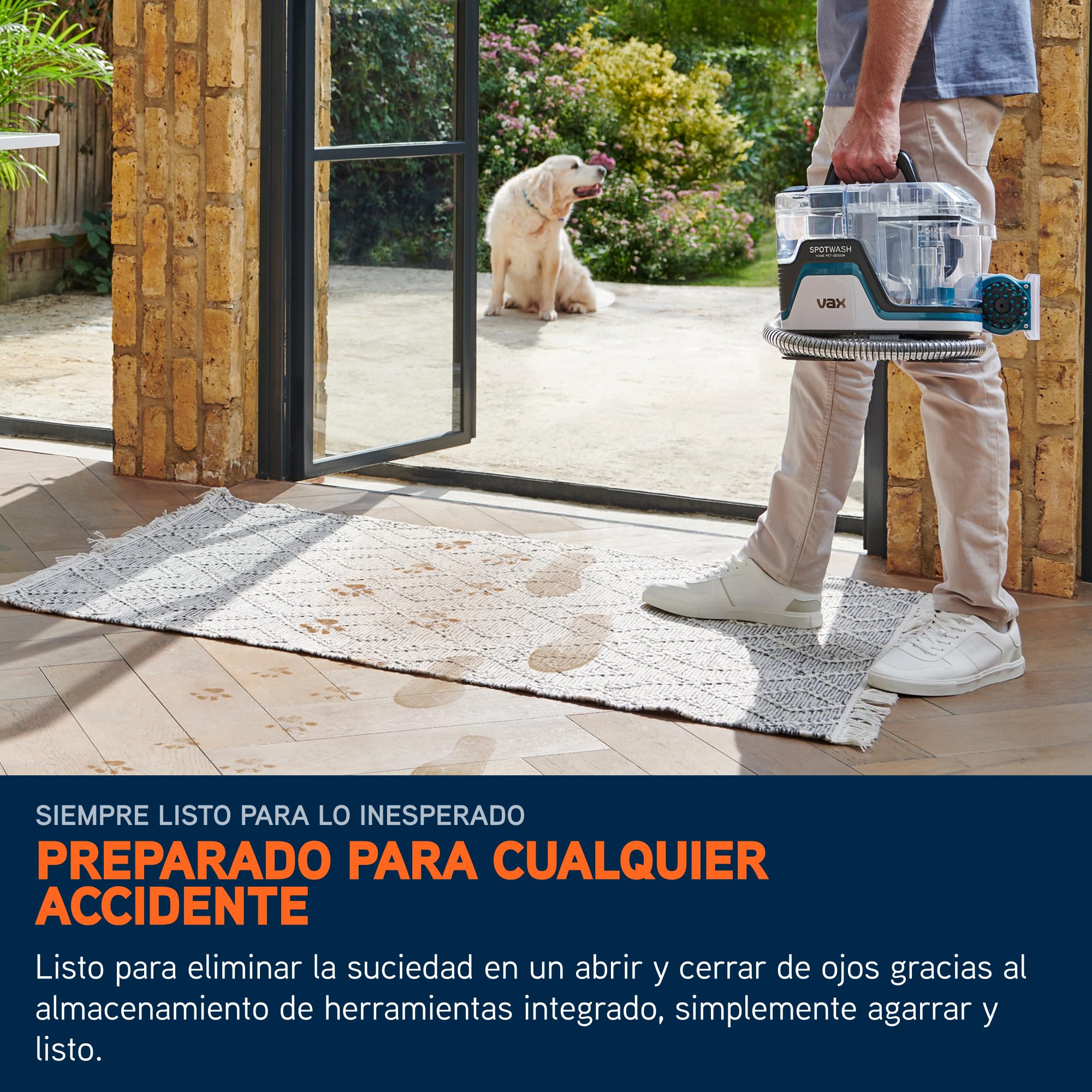 Vax SpotWash Home Duo Diseño para Mascotas Quitamanchas, para Alfombras, Tapicerías, Sofás, Coches, Limpieza de Mascotas de Alto Rendimiento, Secado Rápido, Tanque Mediano