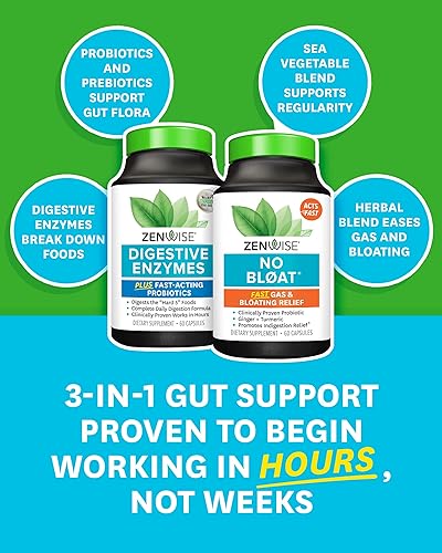 Miniatura 4 de Zenwise Health Paquete Digestive Bliss - Enzimas digestivas, sin hinchazón y lata de tamaño de viaje