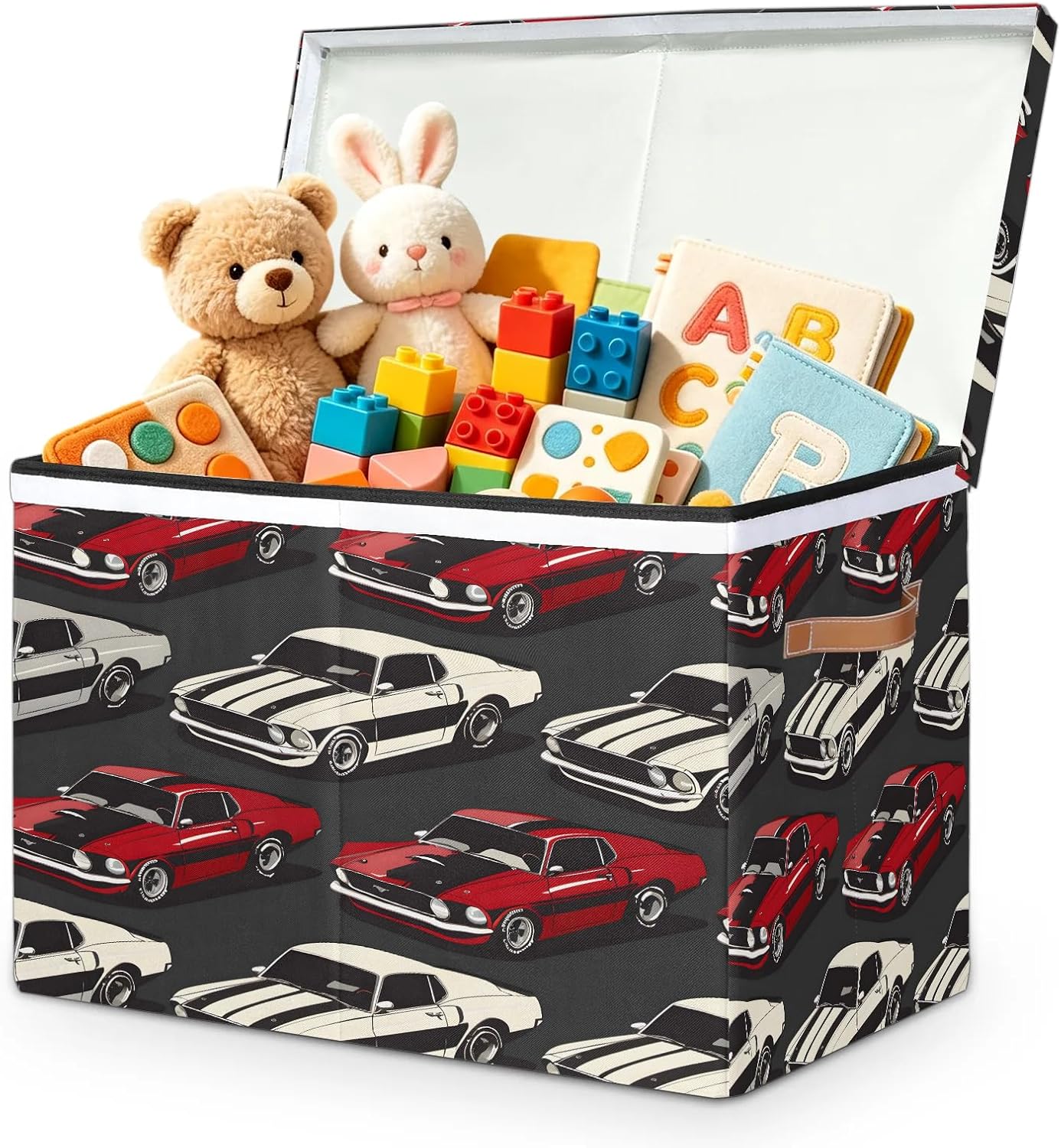 TropicalLife Cool Cars Large Toys Storage Box with Lid