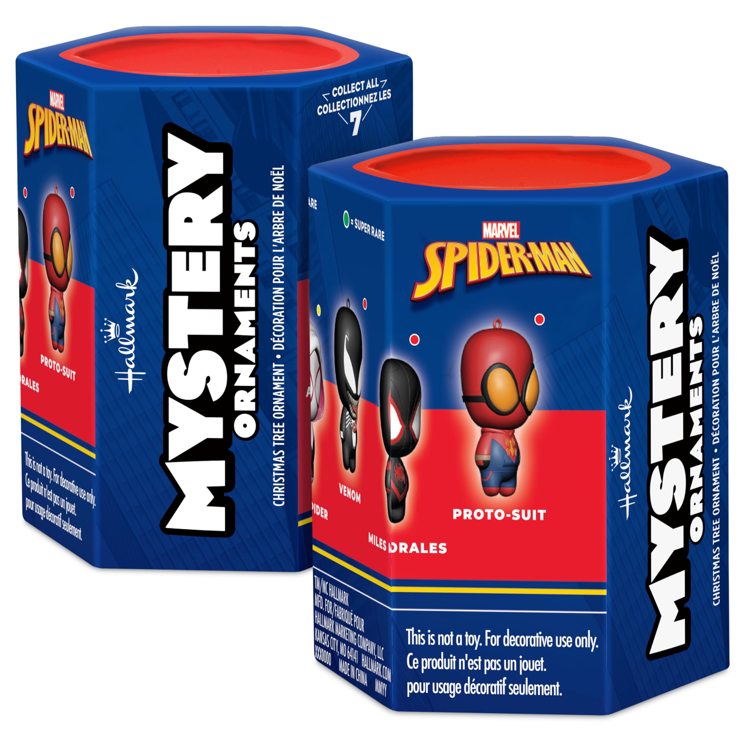 Set Decorazioni Natalizie Marvel Hallmark - Puntale Albero + 4 Ornamenti Supereroi, In Plastica Infrangibile - 2