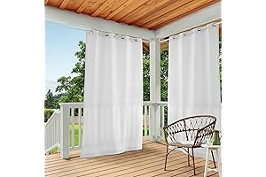 Exclusive Home Cabana Light Filtering Grommet Top Outdoor Curtains, Set of 2...