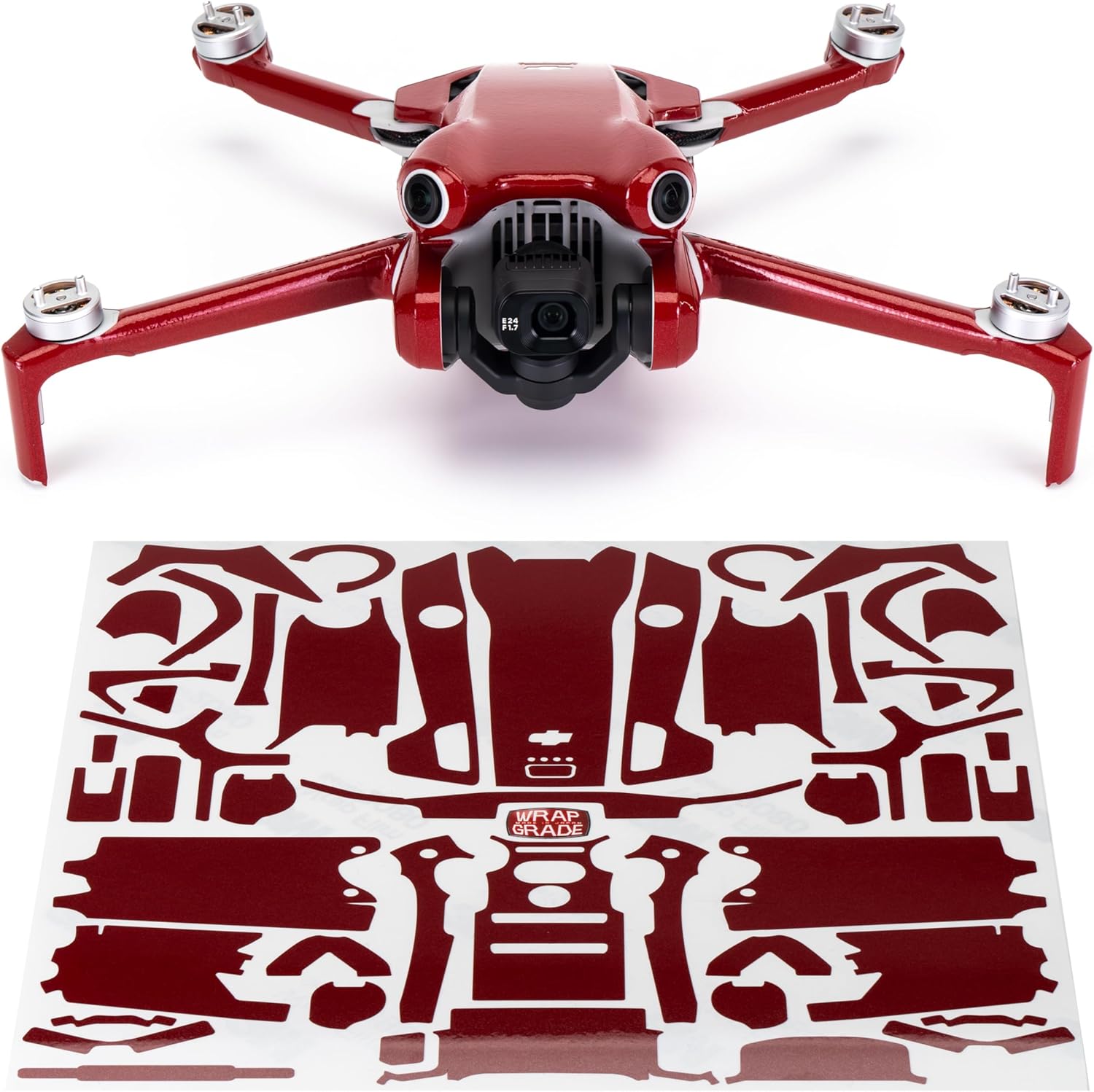 WRAPGRADE Skin Stickers Compatible with DJI Mini 4 Pro | Full Wrap (Black Bumpy Camo)