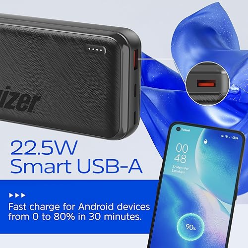 Miniatura 5 de Energizer Cargador portátil de 20000 mAh de carga rápida 22.5 W PD3.0 Power Bank USB-C de entrada y salida de batería Cargador de teléfono portátil