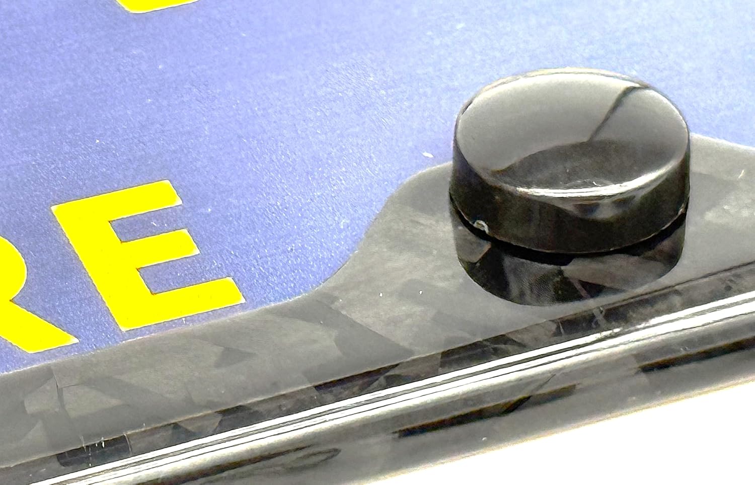 100% Real Carbon Fiber Car License Plate Frame with Slim 4 Holes & Black Screw Caps, UV Protection, Front Rear Universal Man Woman Fit USA Canada Mexico Standard Size tag Holder (Forged)